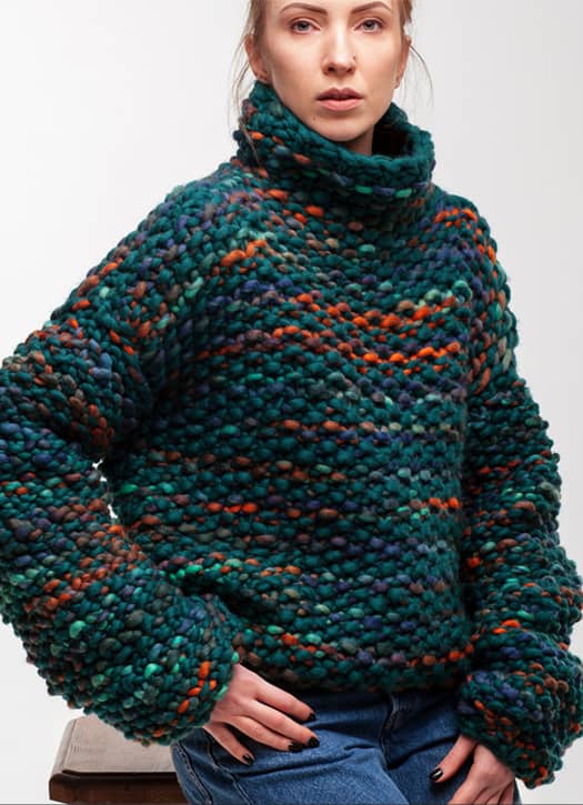 Pull émeraude, Knit Design