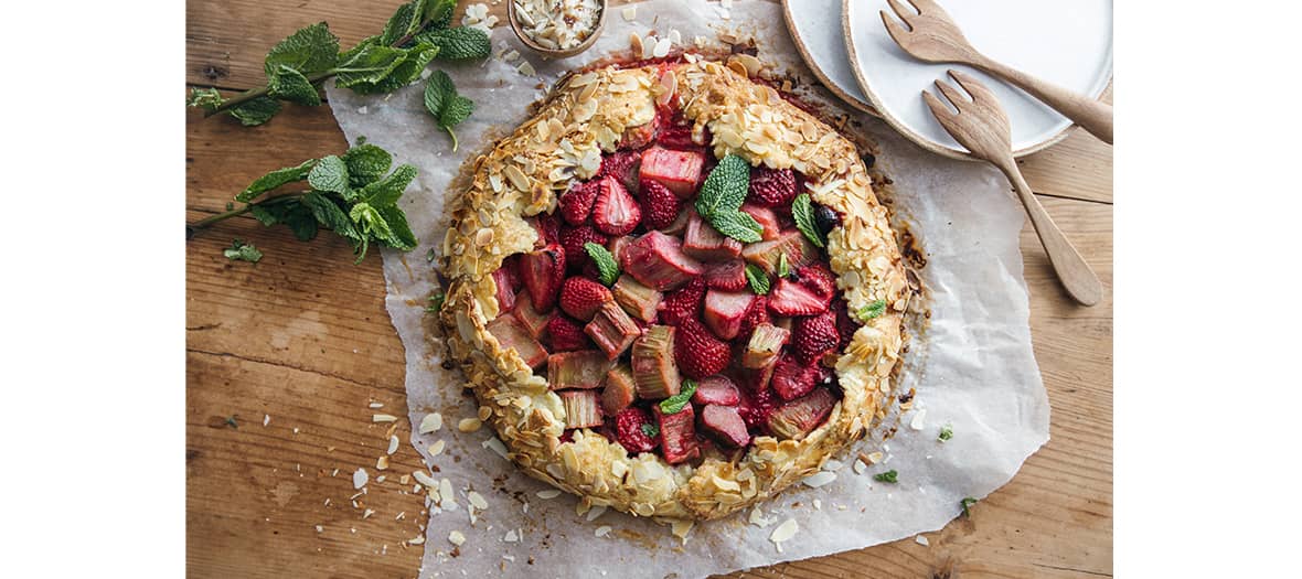 La tarte à la fraise et rhubarbe de Emilie Franzo