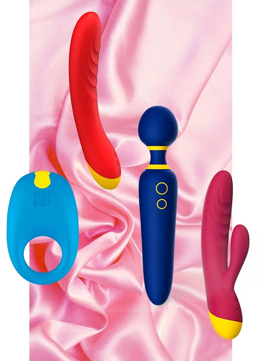 Une sélection de 9 sextoys avec stimulateur clitoridien, rabbit, vibromasseur, anneau pénien, spécial point G, masseur clitoridien