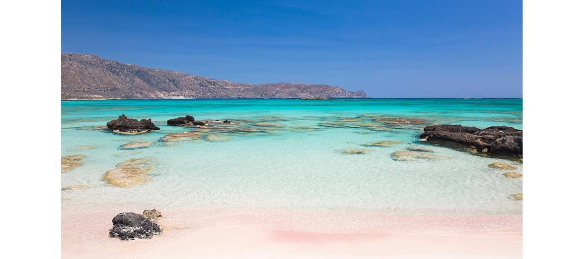 La plage d'Elafonissi en Grèce