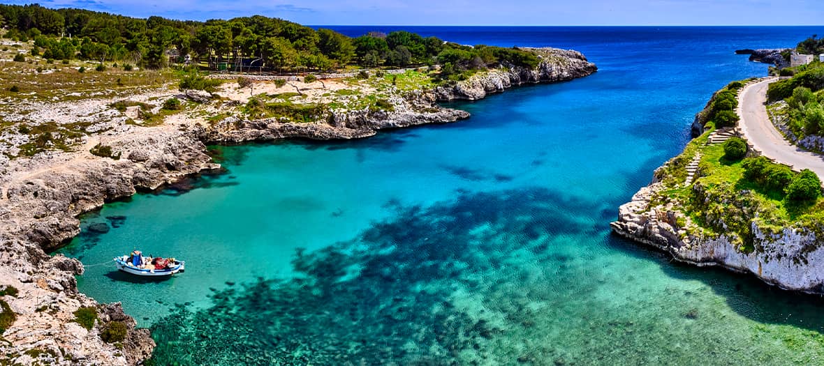 La crique Porto Badisco au sud de Lecce