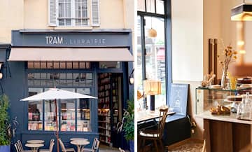 Tram cafe library in Paris