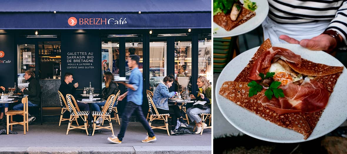 La crêperie Breizh café à Paris