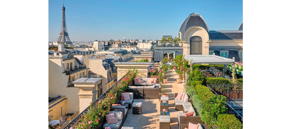 Le rooftop de l'hôtel Paradiso à Paris