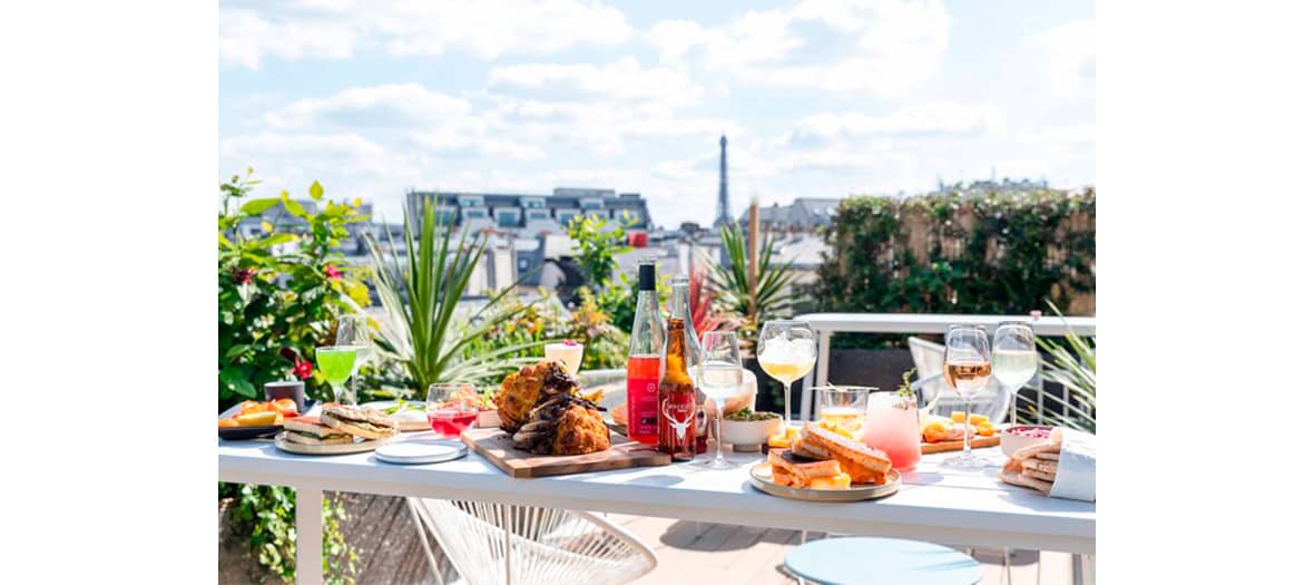 Le rooftop de l'hôtel Paradiso à Paris