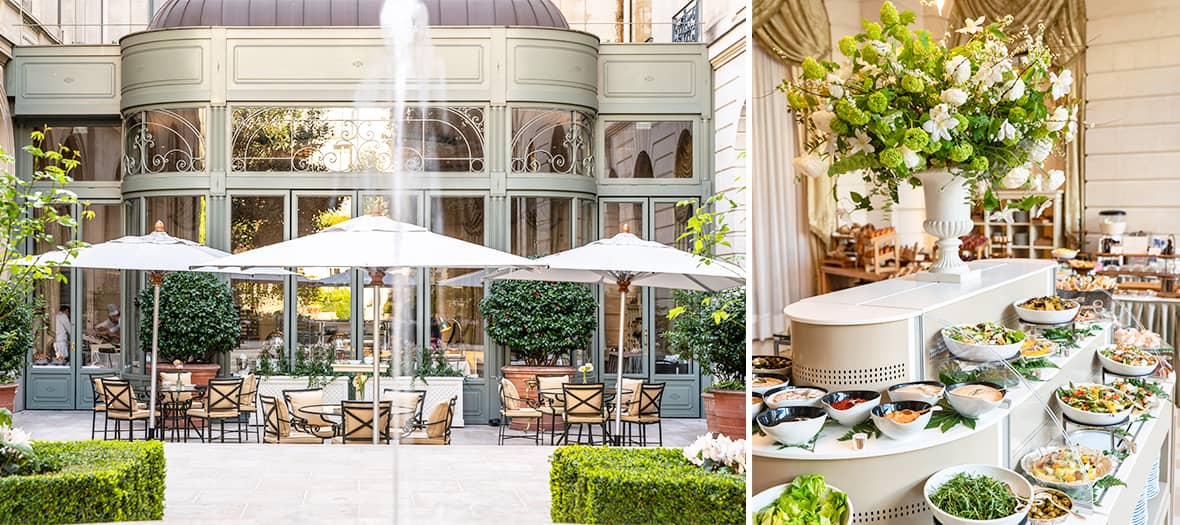Les jardin de l'hôtel Ritz à Paris