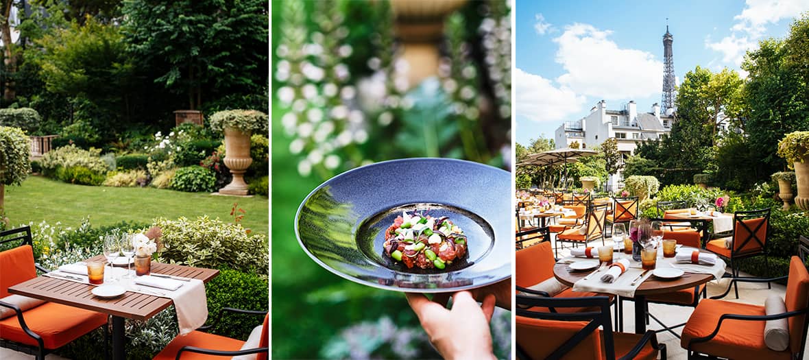 Les jardons de l'hôtel Shangri-là à Paris