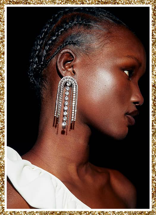 Earrings with rhinestones h&m