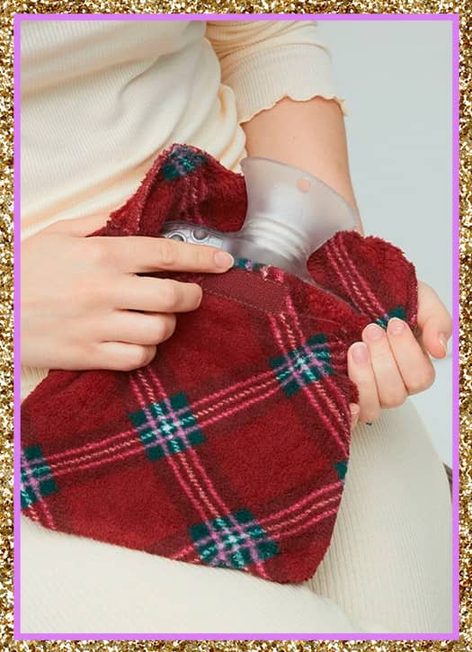 Fleece hot water bottle with Christmas prints BOTTLIZ