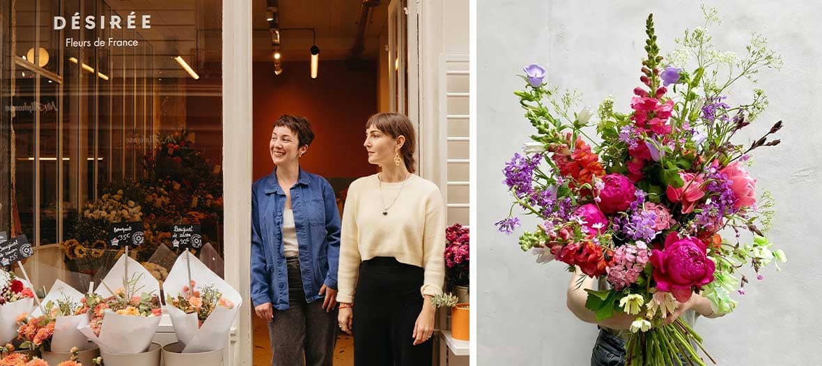 Désirée Fleurs is the trendy and militant café-florist created by Audrey Venant and Mathilde Bignon.