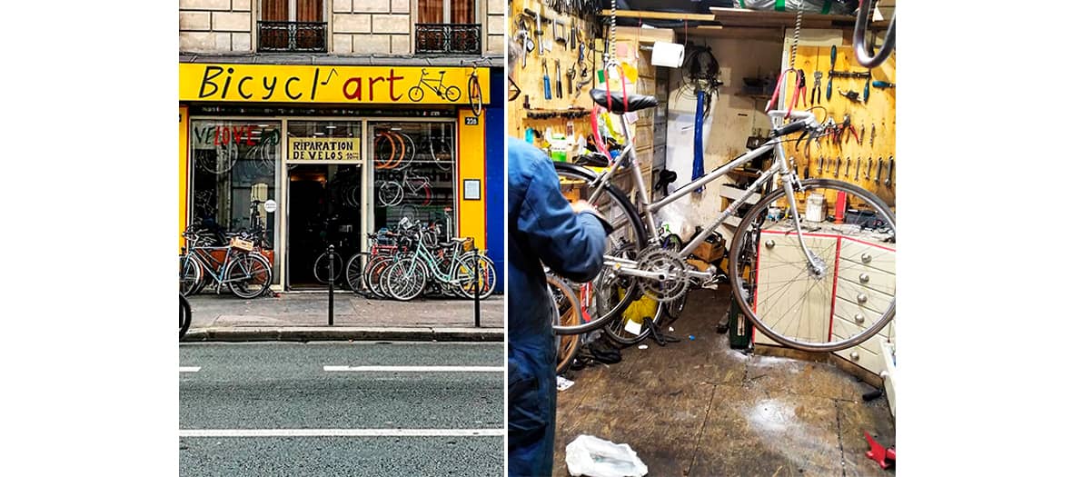 The bicycl art repairman in Paris