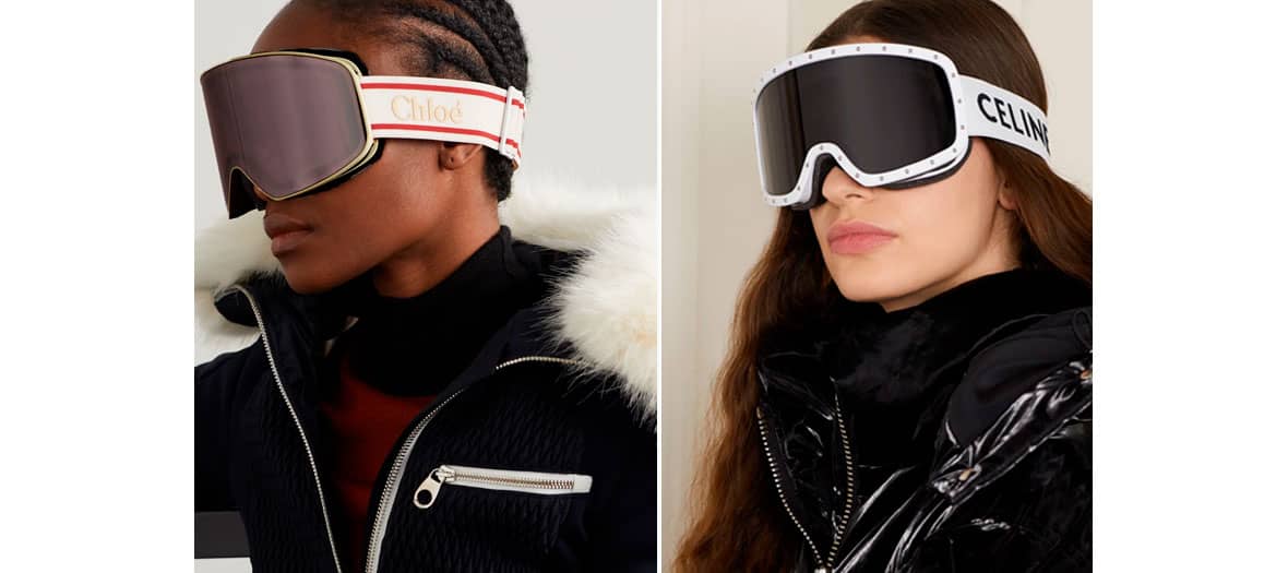 CELINE EYEWEAR Studded ski goggles  Ski goggles, Ski accessories, Goggles