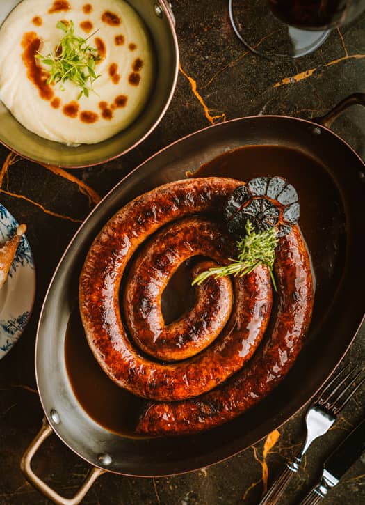 Saucisse purée from 19.20 restaurant in Paris