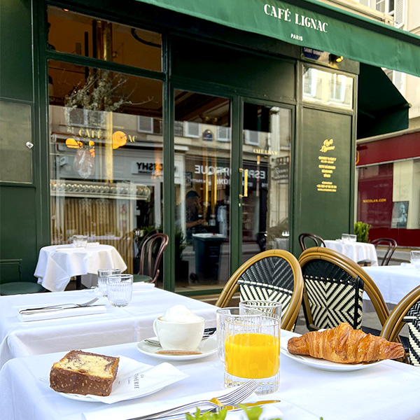 Breakfast at Café Lignac in Paris