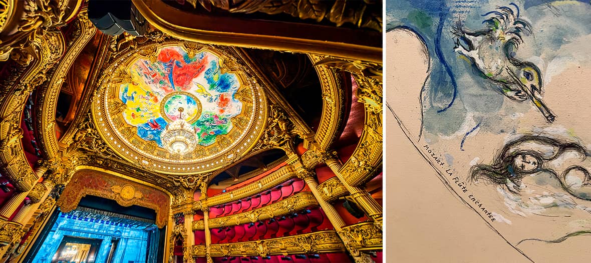 le plafon de l'opéra Garnier au Centre Pompidou