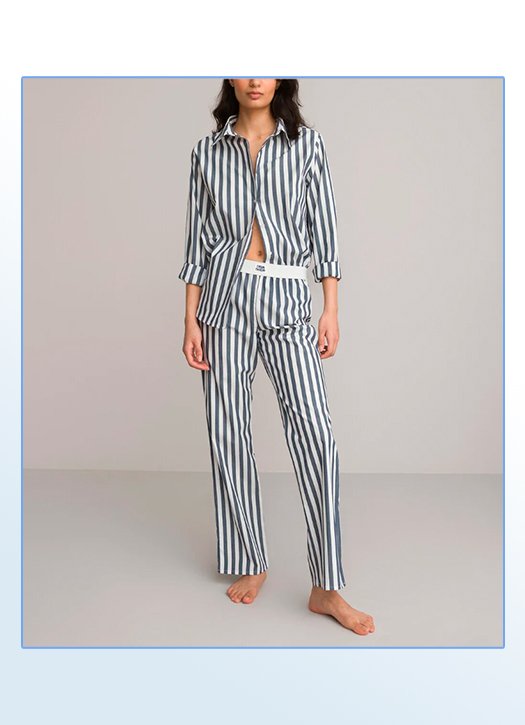 Pyjama en soie élégant pour femme made in France - Lalide à Paris