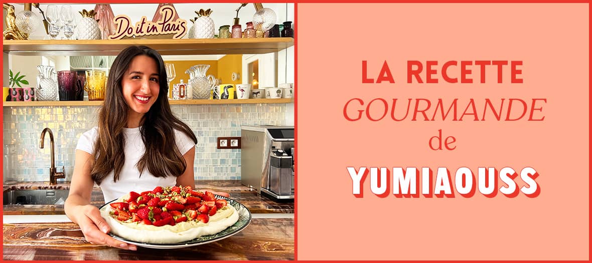 La Recette de la Pavlova  fraises et pistaches par Yumiaouss