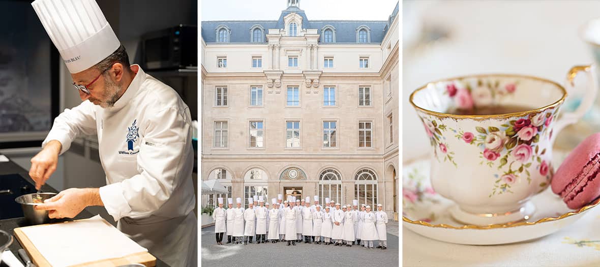 Equipe de cuisine à l'école de cuisine à l'hôtel de la Marine