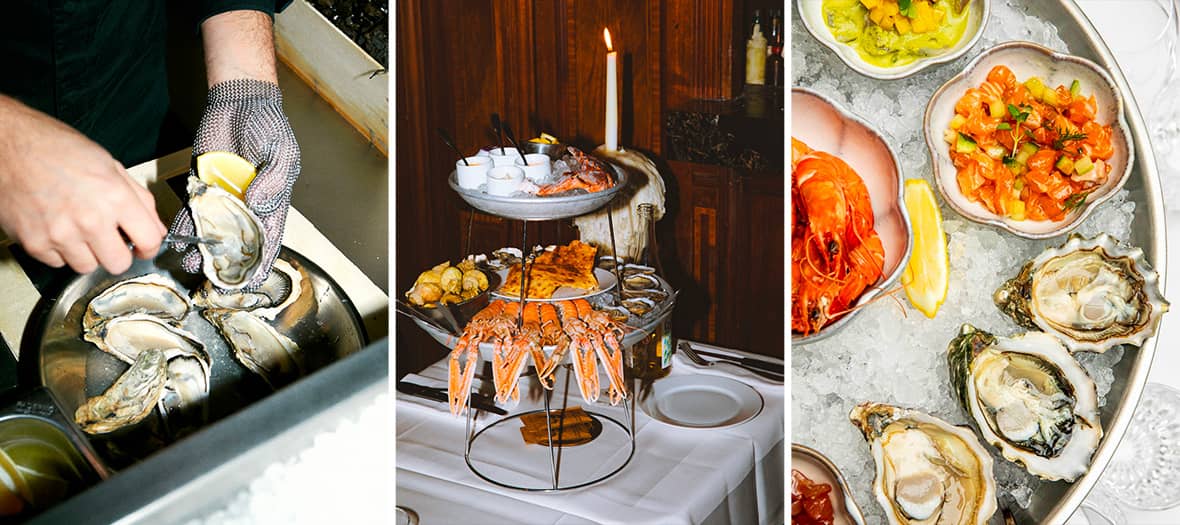 Plat à Fruits De Mer Wilton - Lot Homard Et 4 Coquillages - Argenté 10,5" X 10,5" - Occasion