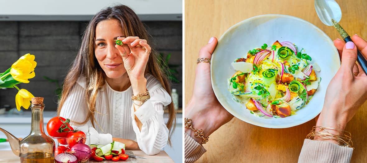 Recette de la salade de courgettes par Raphaelle Lelong