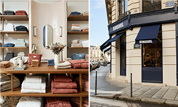 The bedding shop Bonsoir in Paris