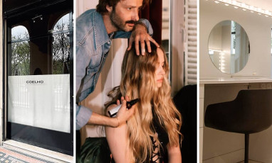 The hairdresser Adrien Coelho at Très confidentiel's in Paris