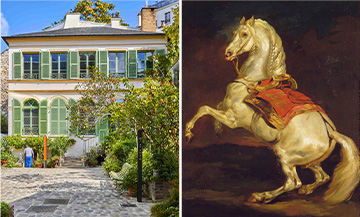 Les chevaux de Géricault cultural exhibition at La vie romantique museum in Paris