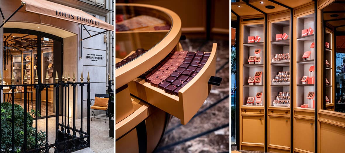 Boutique Louis Fouquet à Paris, chocolats haut de gamme et présentations élégantes