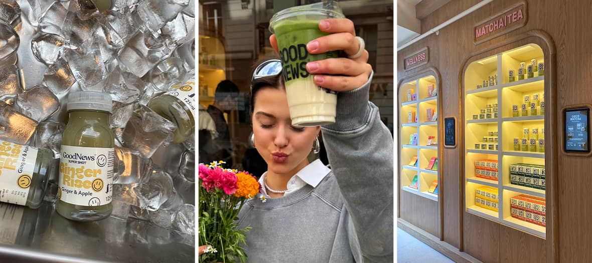 Coffee shop Good News à Paris, adresse tendance pour déguster un matcha latte ou un jus détox dans une ambiance vitaminée.
