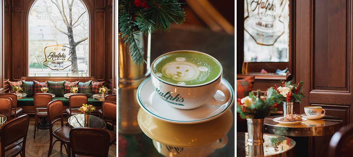 Ralph’s Coffee à Paris, café élégant de Ralph Lauren avec latte art, banquettes en cuir et ambiance feutrée inspirée des clubs new-yorkais.
