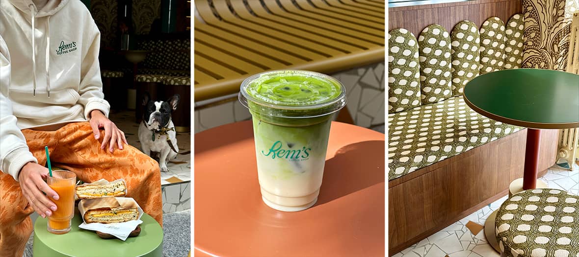 Rem’s Coffee Shop à Paris, lieu tendance pour savourer un matcha latte ou un sandwich maison dans un décor rétro et coloré.