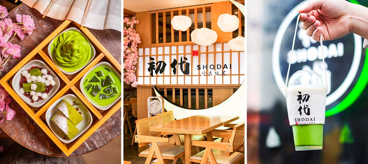 Shodai Paris, adresse japonaise où déguster boissons, desserts et spécialités créatives au matcha.