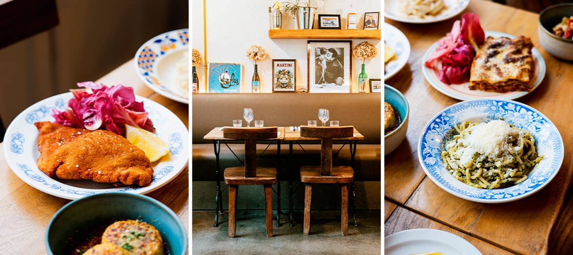 Cuisine maison et décoration rustique au restaurant Bistrotto à Paris, spécialités italiennes authentiques.