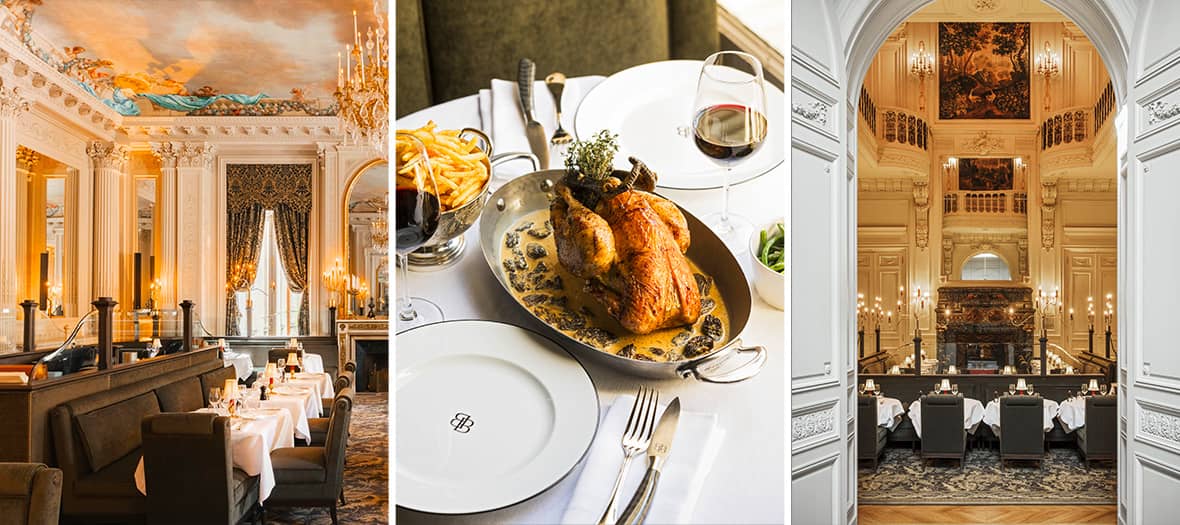 Carte gastronomique du restaurant Baronne à Paris avec spécialités françaises revisitées, servies dans un cadre somptueux et raffiné.