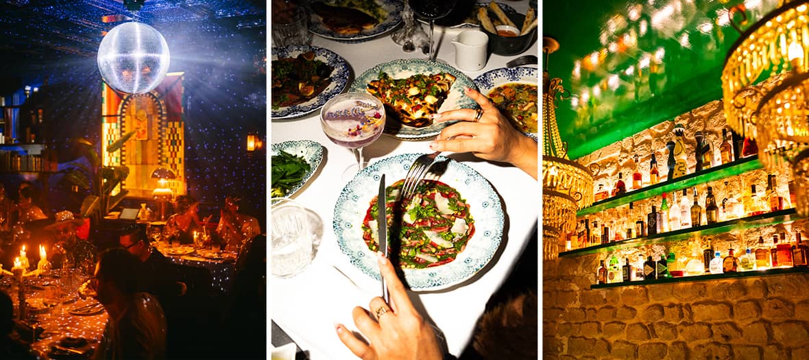 Chez Gala, restaurant festif parisien mêlant dîner spectacle, cocktails raffinés et décoration glamour.