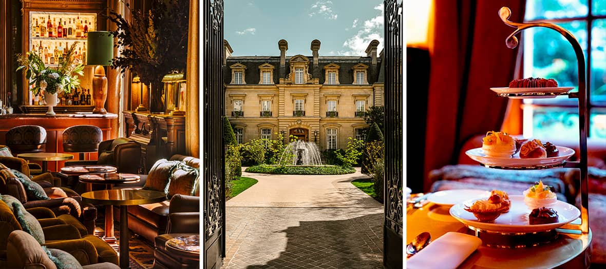 Tea time au Saint James Paris, service élégant dans un salon feutré avec sélection de douceurs et thés d’exception.