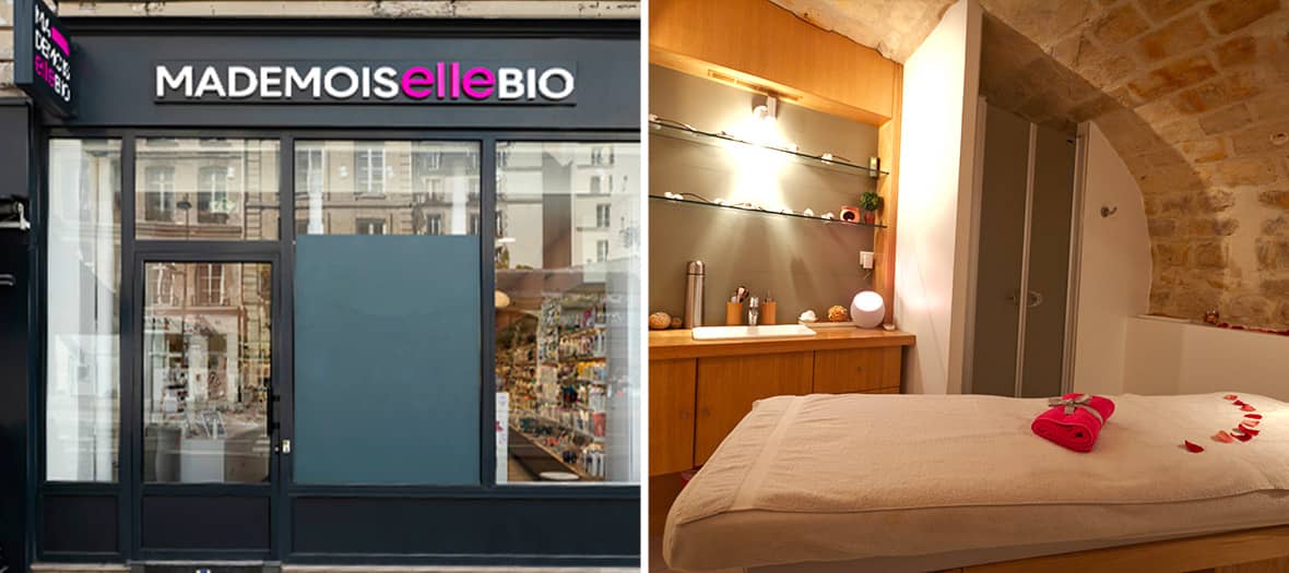 Institut Mademoiselle Bio à Paris et cabine de soin dédiée aux soins visage naturels et bio.