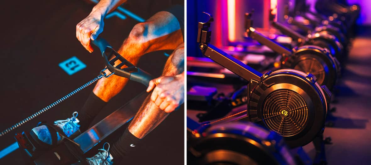 Salle Episod Paris proposant des cours intensifs de cardio, rowing et musculation.