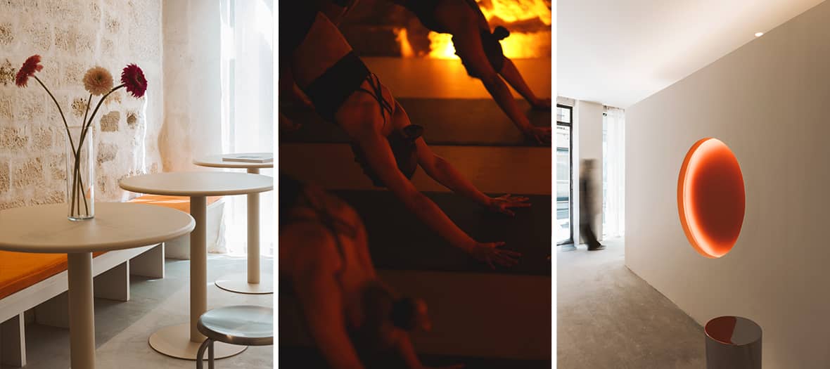 Cours de yoga intense au studio Not Yoga Paris avec ambiance immersive.