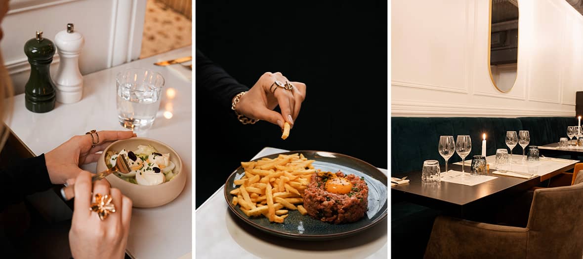 Steak tartare et frites au restaurant Marguerite dans le 9e arrondissement de Paris