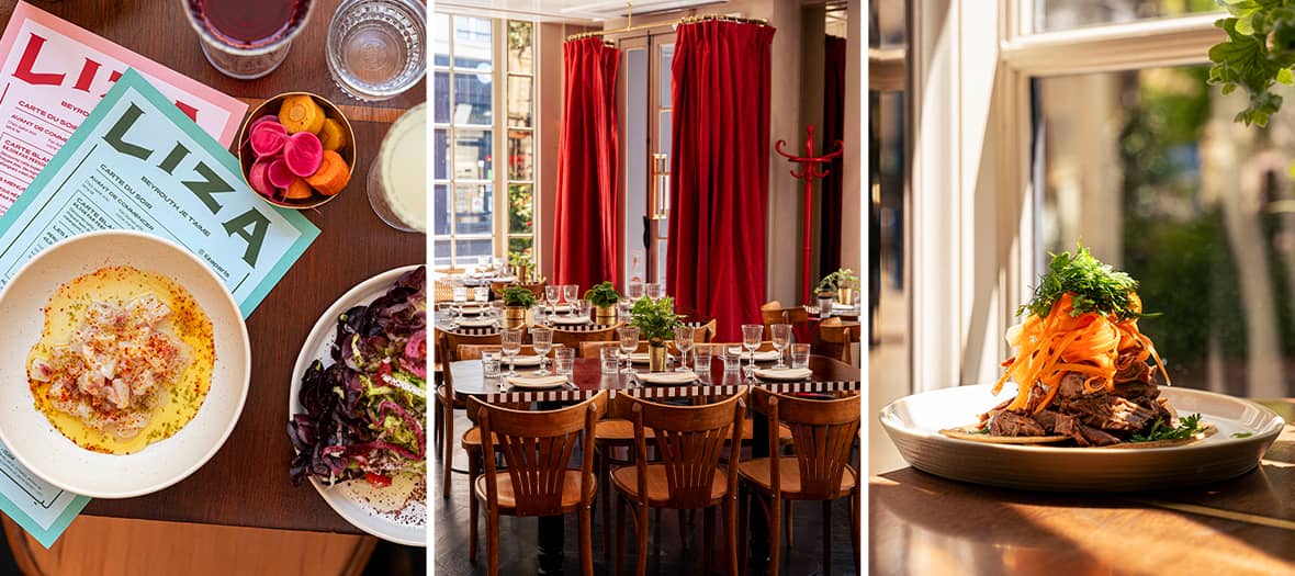 Restaurant libanais Liza à Paris – mezzés colorés, houmous et ambiance élégante au cœur de la capitale.