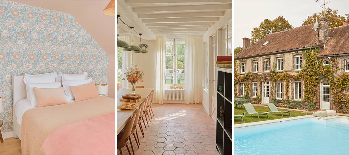 La Prairie, une maison d’hôtes pleine de charme avec une chambre mansardée aux tons pastel, une cuisine champêtre lumineuse et un jardin avec piscine entouré de nature.