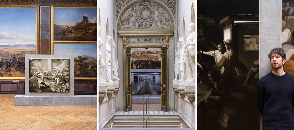 Œuvres contemporaines de Guillaume Bresson exposées au château de Versailles.