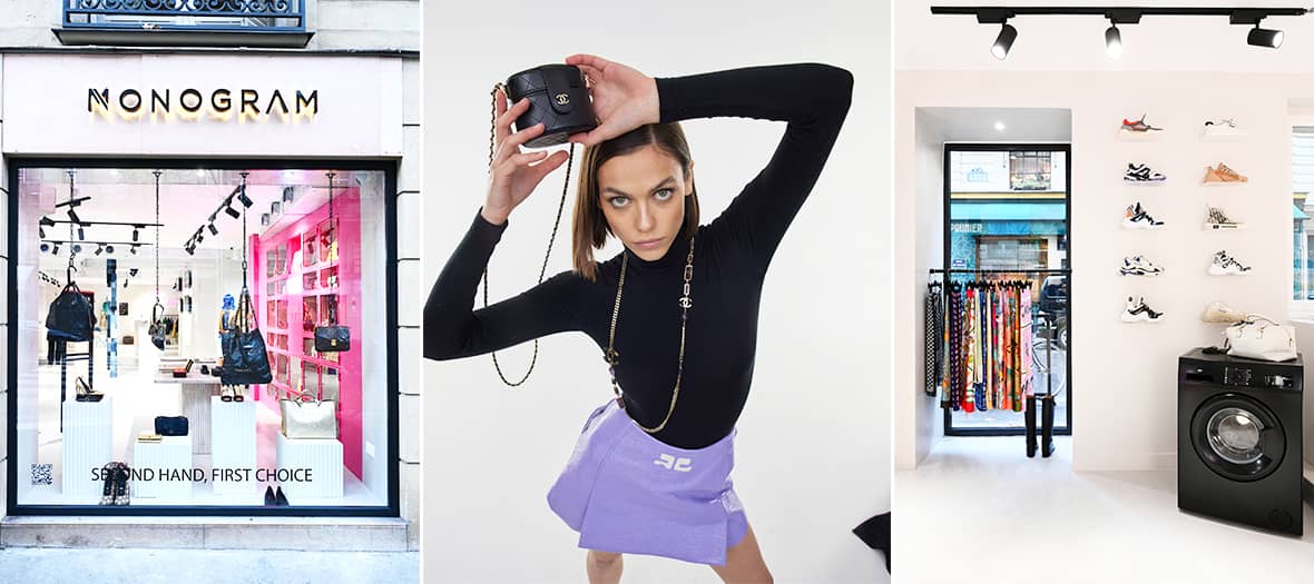 Boutiques de seconde main Monogram et Lab à Paris 16, mode et accessoires de luxe.