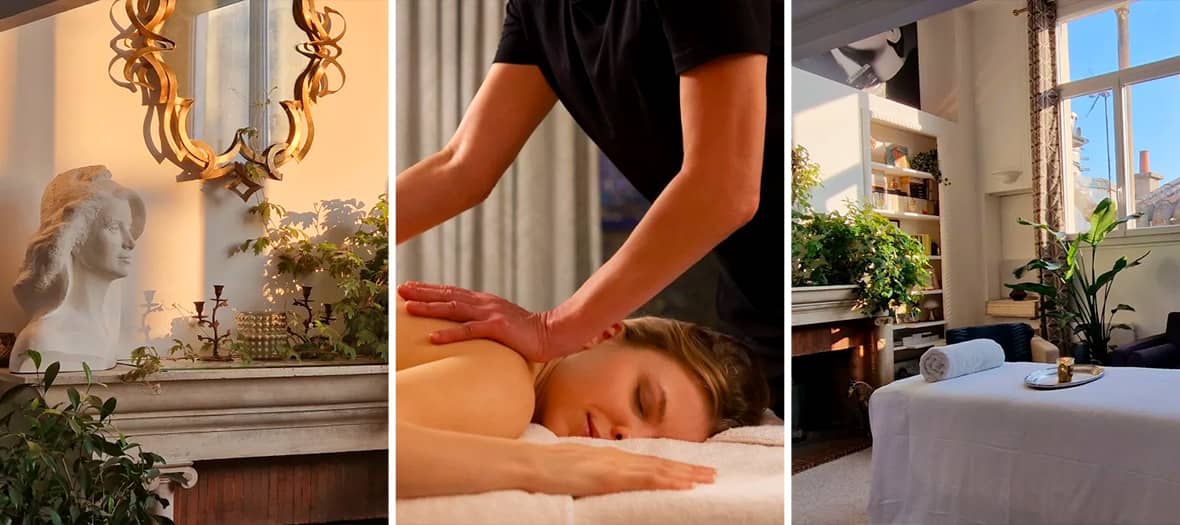 Séance de massage musculaire dans un espace cosy à Paris pour se détendre et relâcher les tensions.