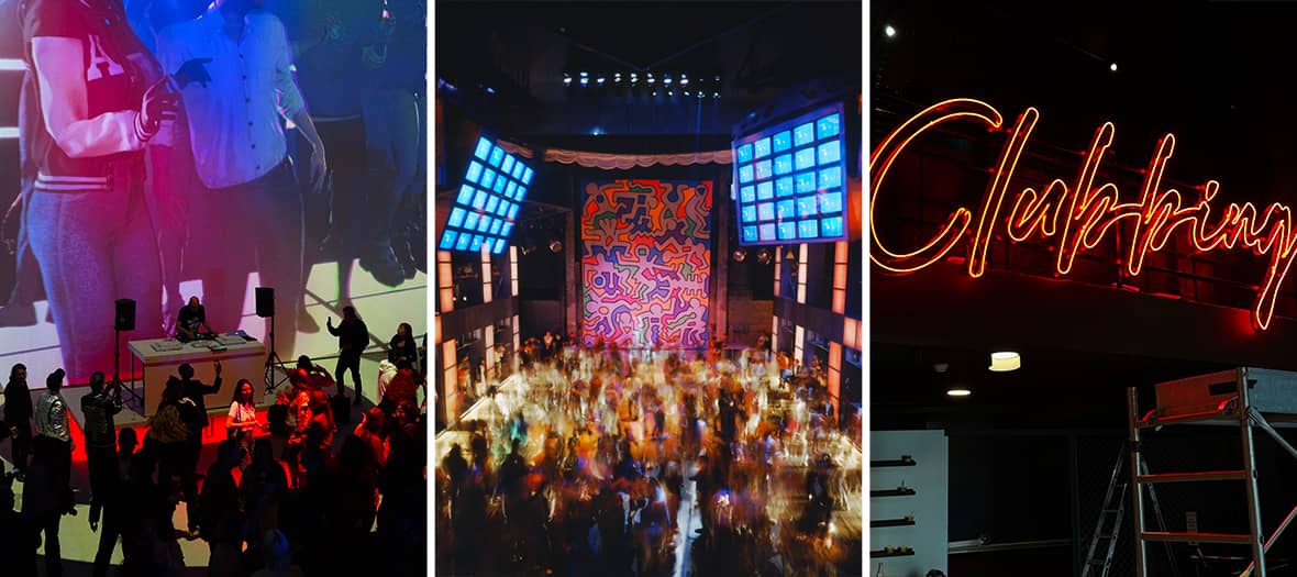 Soirée clubbing à Paris dans une ambiance électro avec installations lumineuses et DJ set.