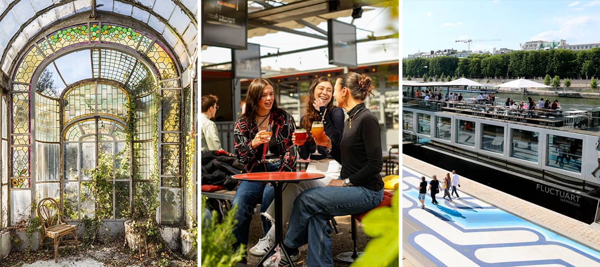 Verres partagés entre amis sur une terrasse ensoleillée parisienne.