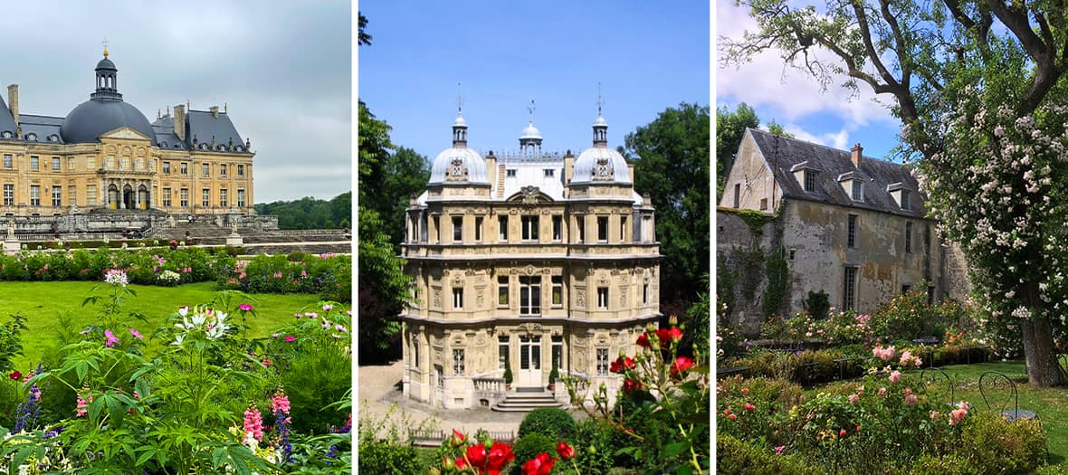 Châteaux et jardins fleuris à visiter autour de Paris : Vaux-le-Vicomte, Maisons-Laffitte et abbayes champêtres.