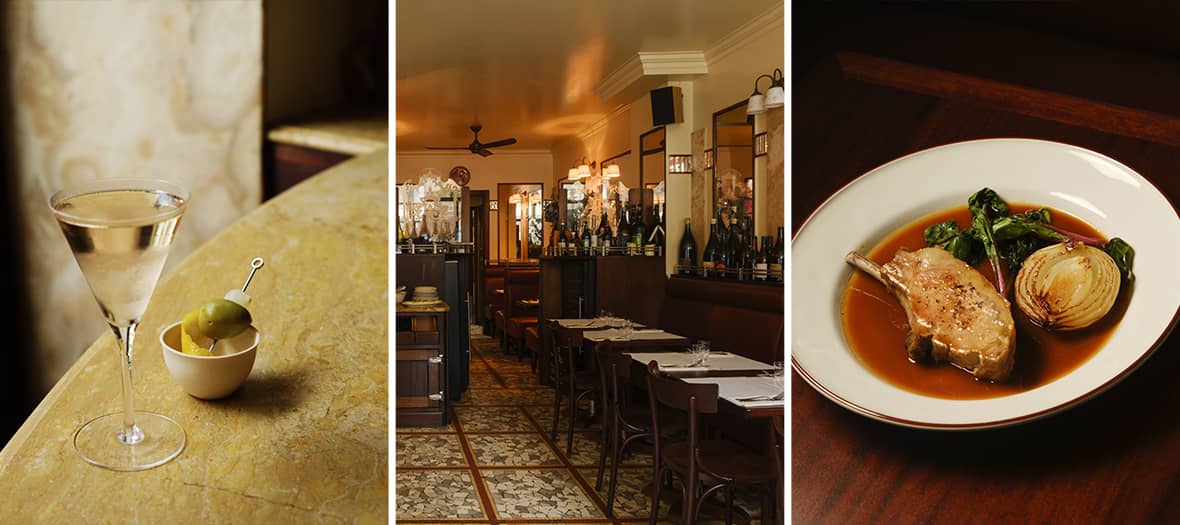 Côte d'agneau plat du jour au restaurant à la Renaissance