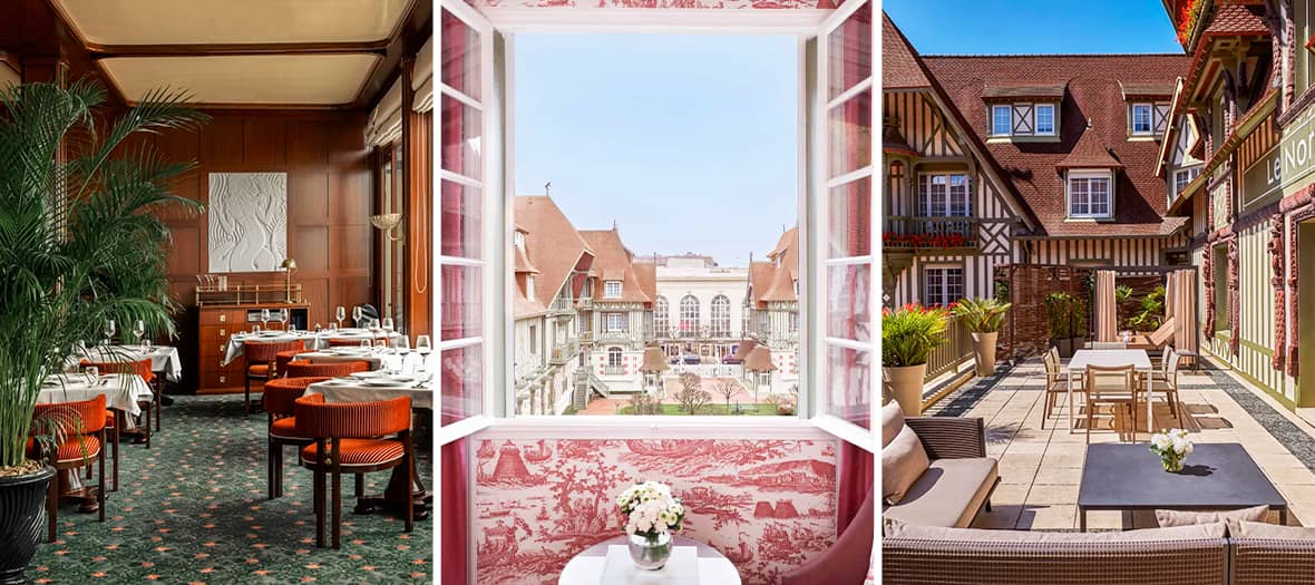 Chambre avec vue à l’hôtel Barrière Normandy de Deauville, une adresse emblématique pour un week-end élégant en Normandie.